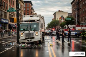 Garbage truck accident