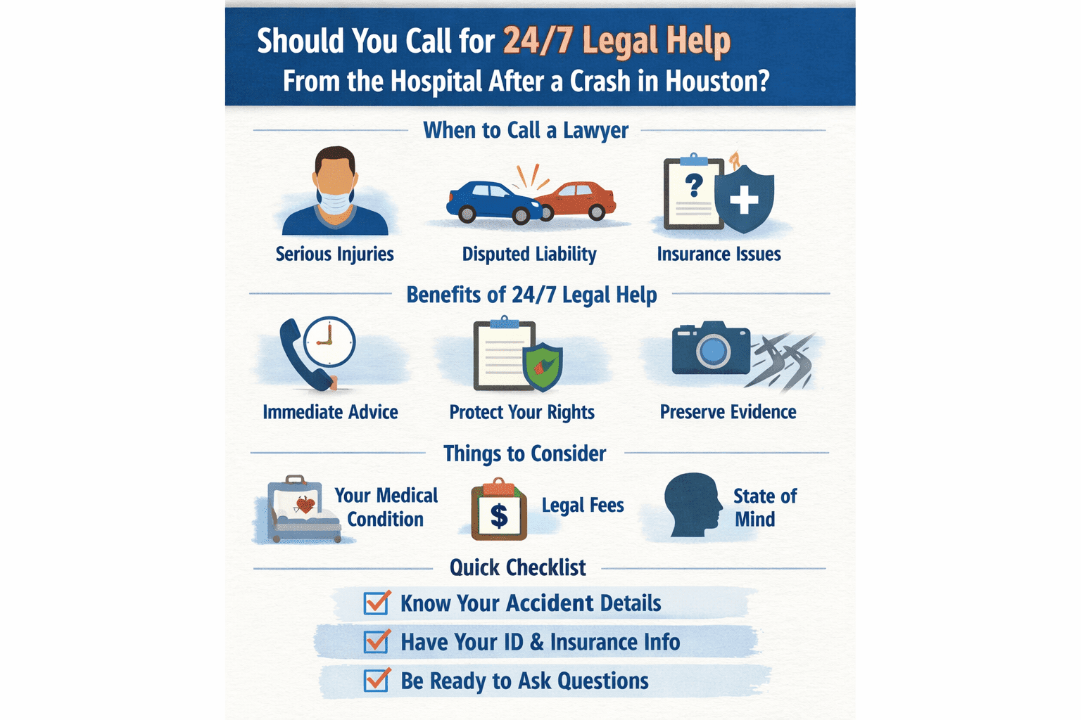 Should You Call for 24/7 Legal Help From the Hospital After a Crash in Houston? image 2