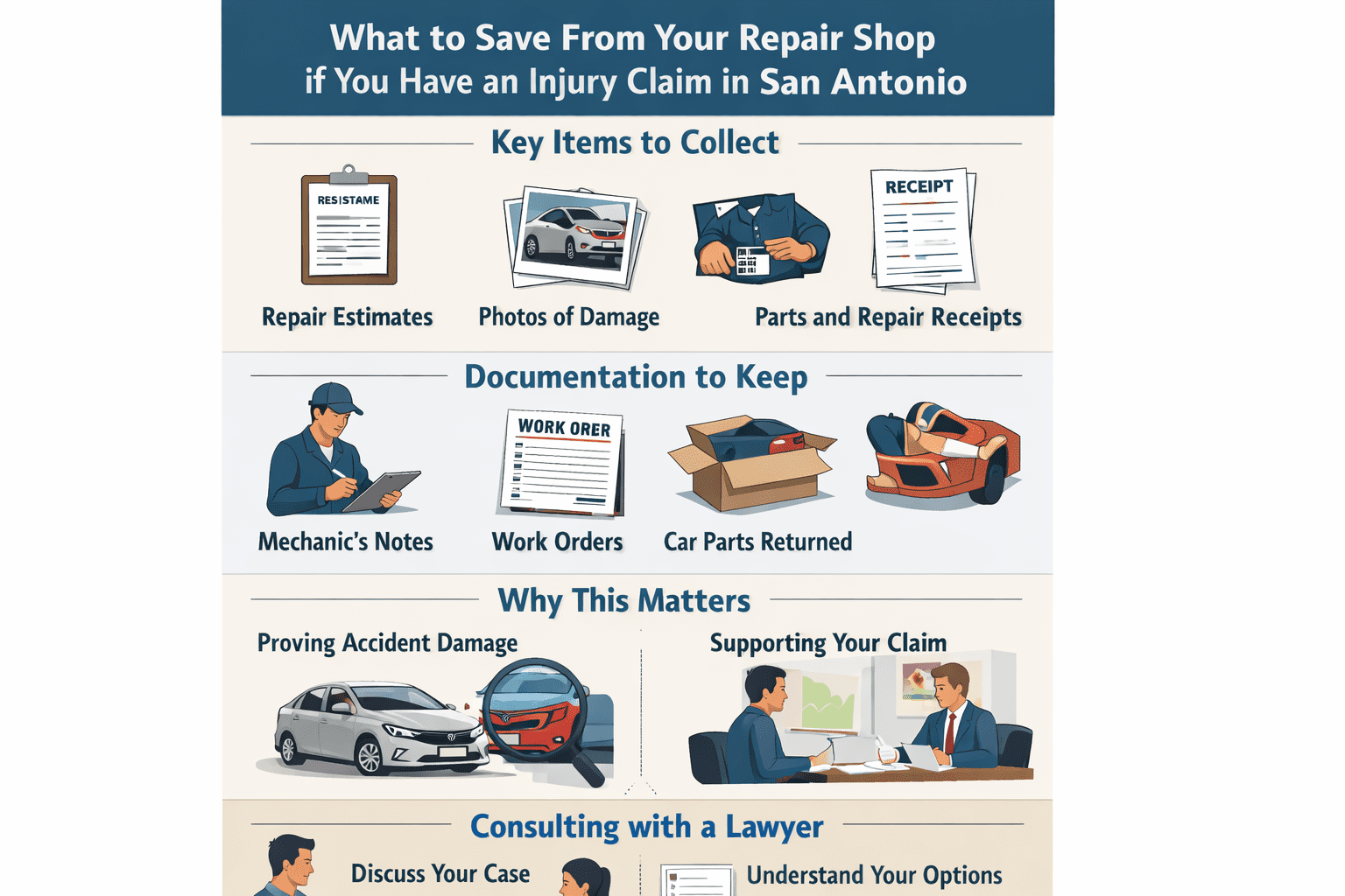 What to Save From Your Repair Shop if You Have an Injury Claim in San Antonio image 2