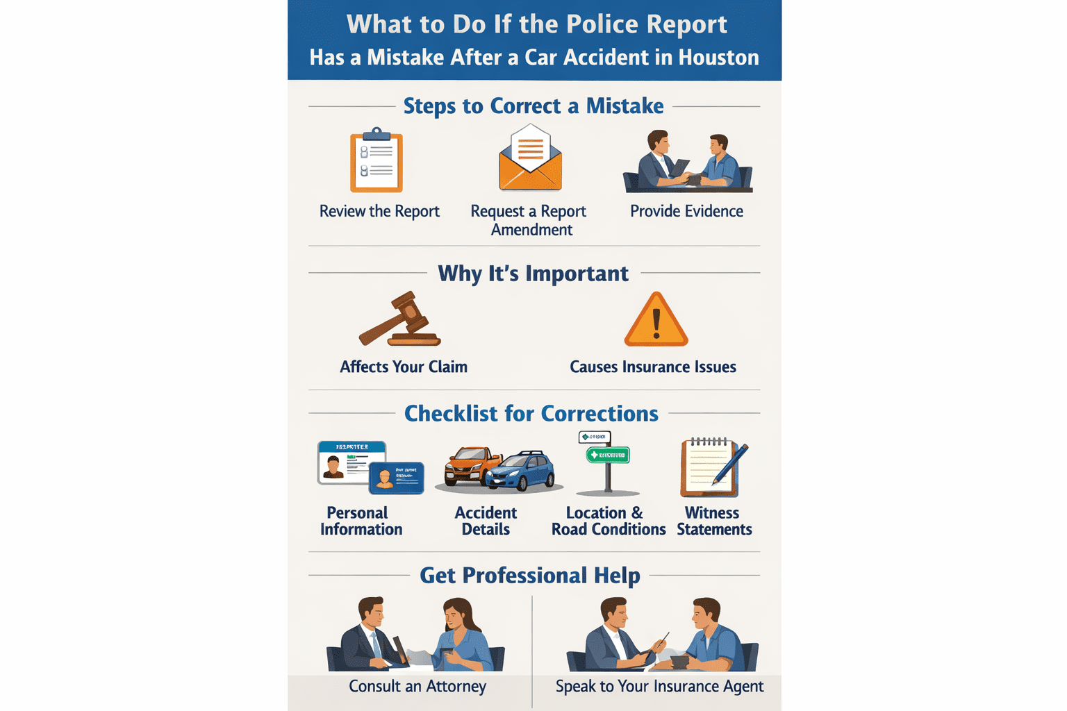 What to Do If the Police Report Has a Mistake After a Car Accident in Houston image 2