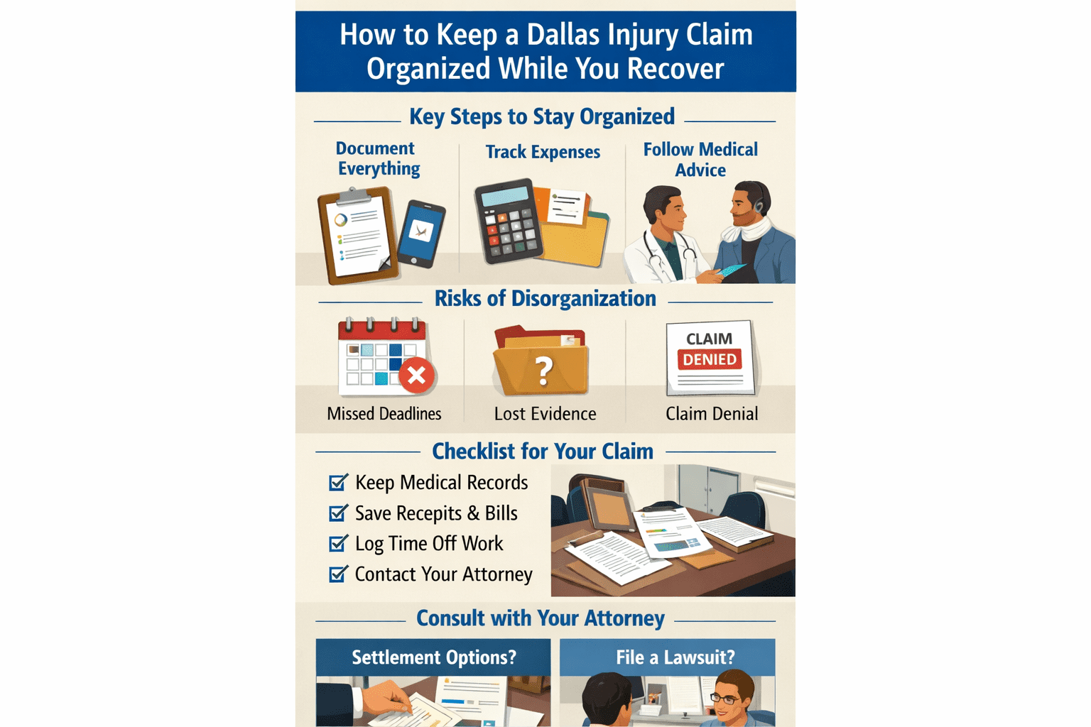 How to Keep a Dallas Injury Claim Organized While You Recover image 2