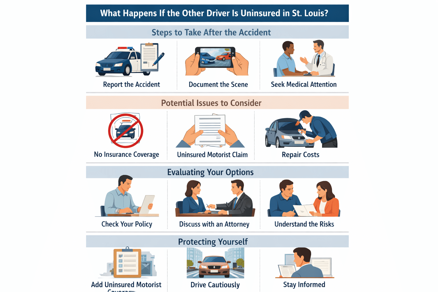 What Happens If the Other Driver Is Uninsured in St Louis? image 2