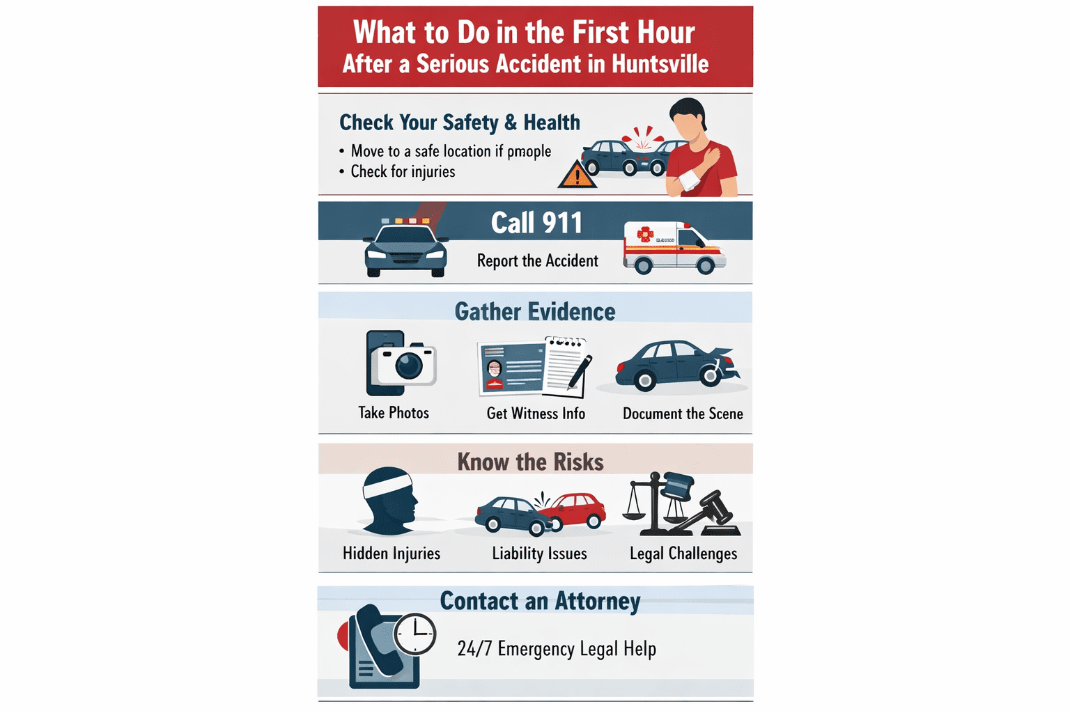 What to Do in the First Hour After a Serious Accident in Huntsville image 2